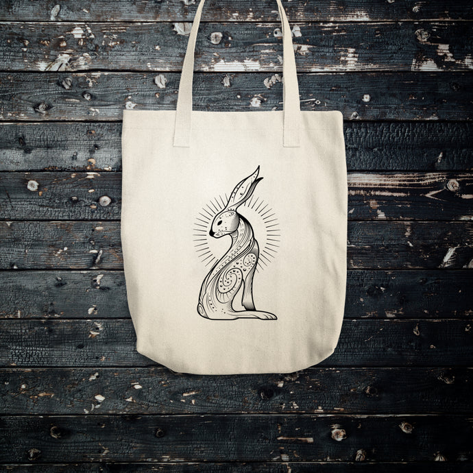 Galaxy Hare Cotton Tote Bag