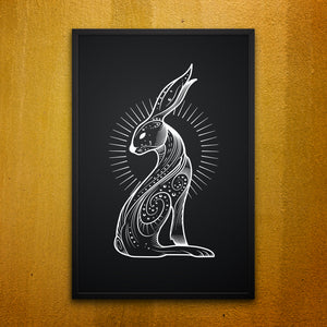 Galaxy hare framed wall picture
