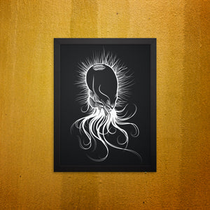 Squid-head Framed Wall Picture