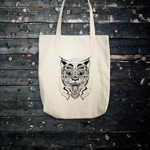 Chinese Tiger Cotton Tote Bag